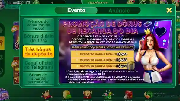 Três Bônus de Depósito